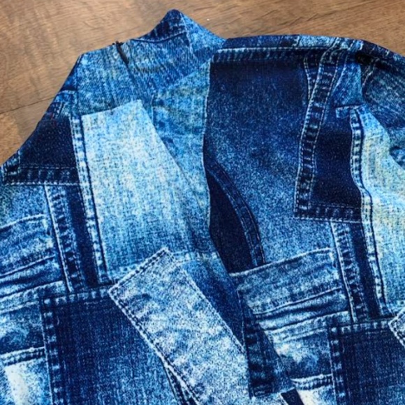 🆕 Soft Denim Print Jumpsuit - Picture 11 of 14